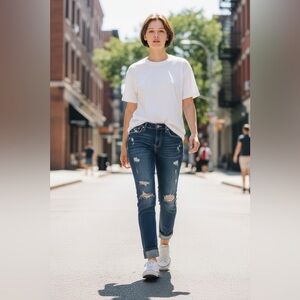 Miss Me Dark Blue Distressed Skinny Jeans